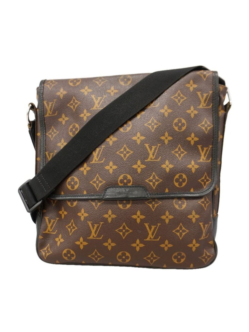 Louis Vuitton Shoulder Bag Monogram Macassar Bus MM Brown Black